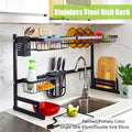Stainless Steel Kitchen Shelf Organizer Dishes Drying Rack Over Sink Drain Rack Kitchen Storage Countertop Utensils Holder
