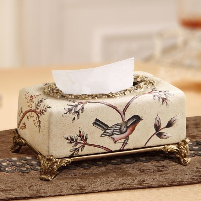 OUSSIRRO 2018 NEW Chinese style Luxury Tissue Box Fashion Elegant Household living Room Desktop Towel Napkin Tissue Holder